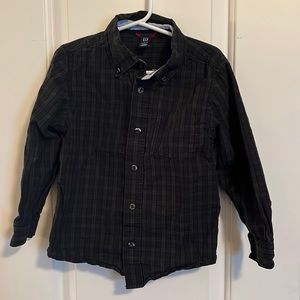 Gap plaid long sleeve button down shirt